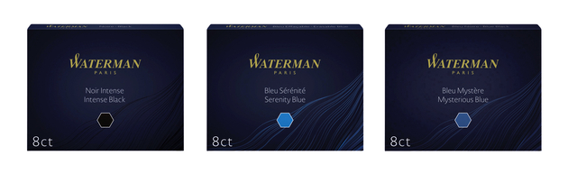Inktpatronen Waterman 23 blauw/zwart; dsj 8st
