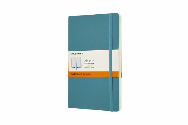 Notitieboek Moleskine lijn large soft Reef Blue