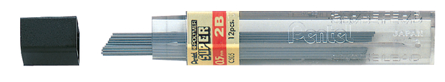 Potloodstiften Pentel 0.5mm 2B; koker 12 stuks