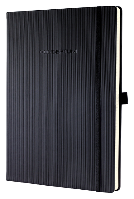 Notitieboek Sigel Conceptum Pure A4+ Lijn Zwart