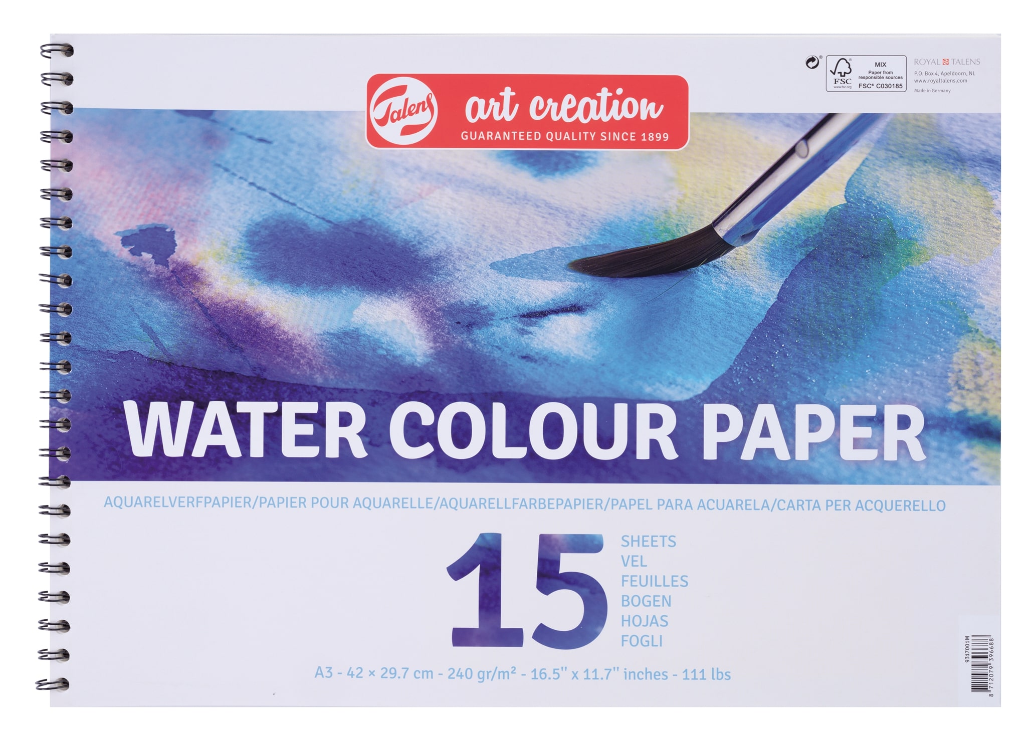 Art Creation Aquarelverfpapier A3 250 g 15 Vellen
