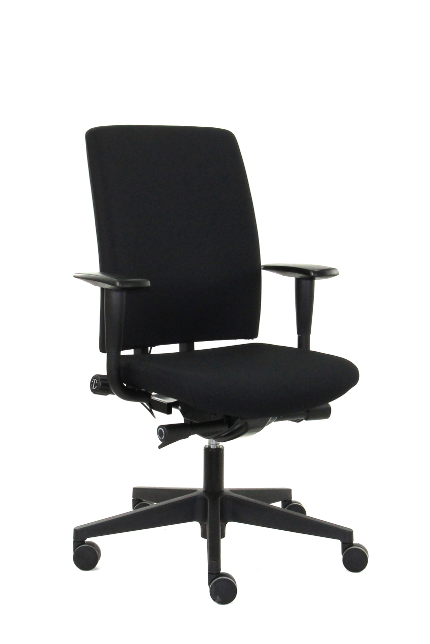 Bureaustoel Dré, verstelbare armleggers, bekleding: zwart