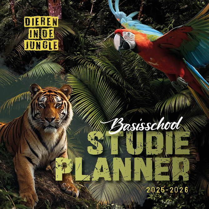 Basisschool studieplanner dieren in de jungle 2025-2026