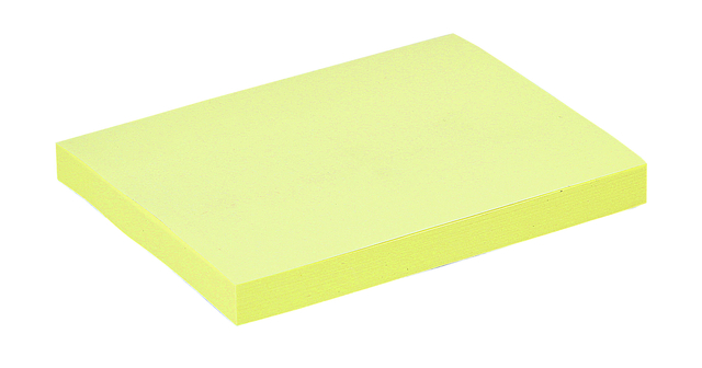 Memoblok Quantore 76x101mm geel; blokje 100 vel