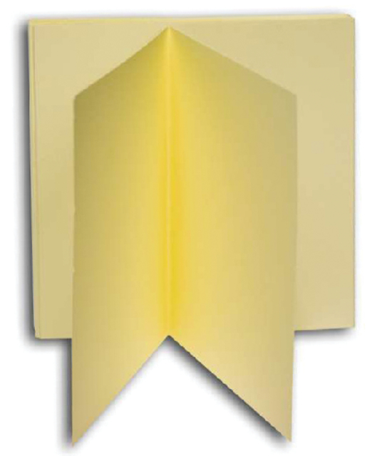 Kaart Dubbel Papyrus Design 130x130mm Ivoor