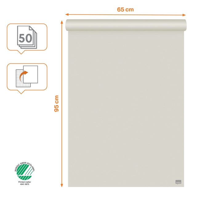 Flipoverpapier Nobo Standaard 65x95cm Plano