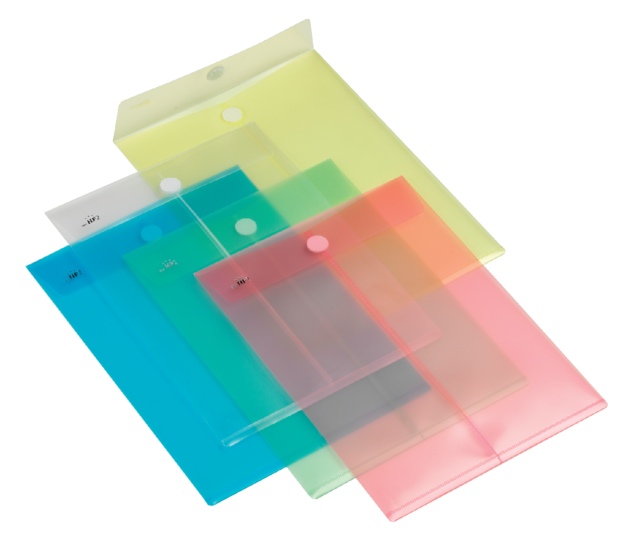 Enveloptas HF2 238x334mm staand + drukknop wit