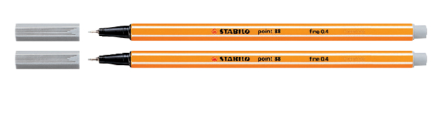 Fineliner STABILO point 88/94 lichtgrijs