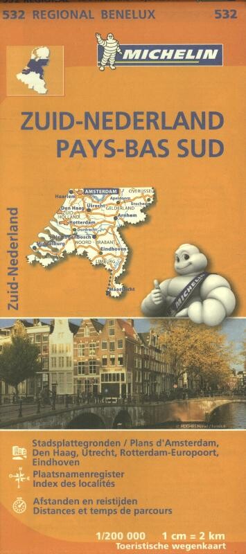 Michelin Wegenkaart 532 Nederland Zuid