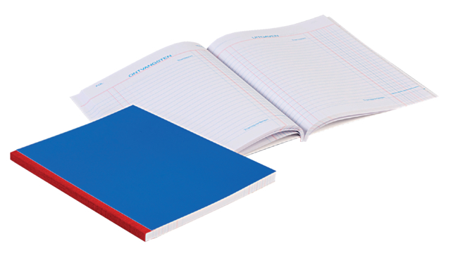 Kasboek gebonden 165x210mm met 1 kolom