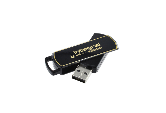 Usb-Stick Integral 3.0 Secure 360 256gb Zwart