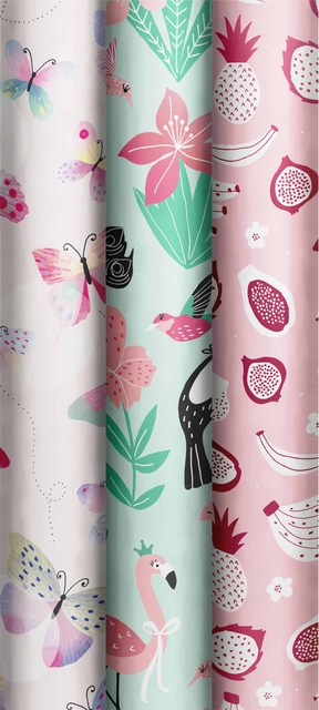 Inpakpapier Stewo Tropical Girls 200x70cm Ass