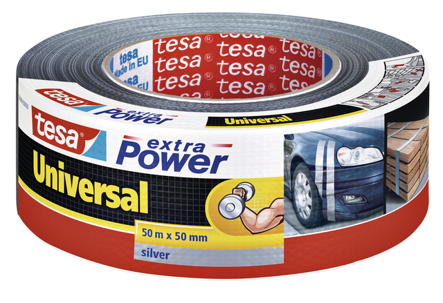 Plakband Tesa Universal Extra Power 50mmx50m Grijs