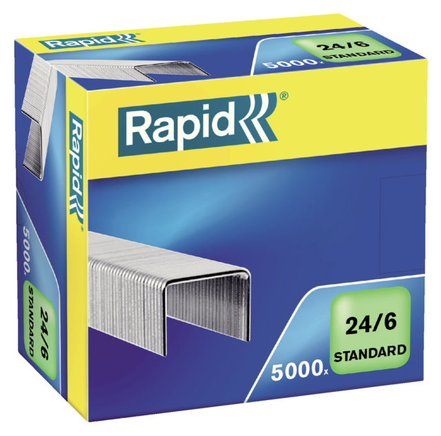 Nietjes Rapid blue 24/6 doos a 5000 gegalvaniseerd