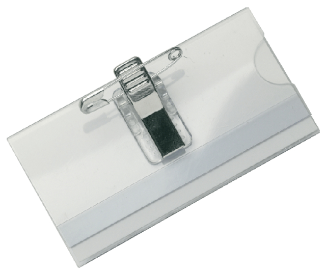 Badge Opus 2, 65x95mm, speld & clip; ds 24stuks