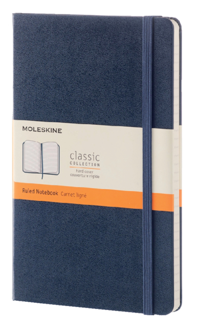 Notebook Large Ruled Hard Cover Sapphire Blue