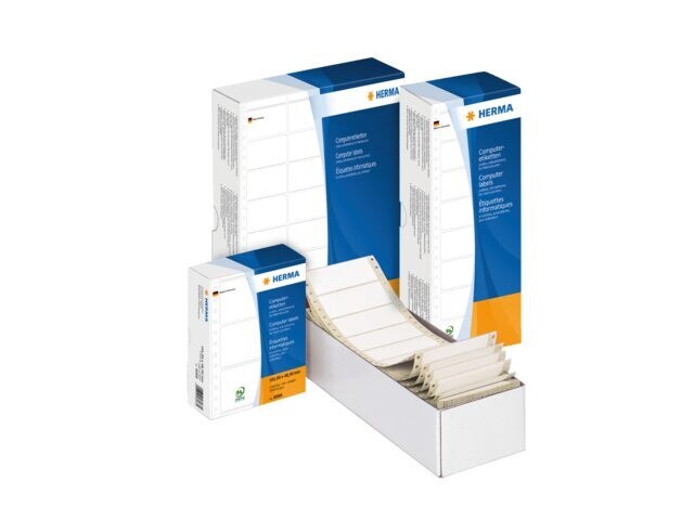 Etiket Herma 8181 88.9x35.7mm 1-Baans Geel 2000st