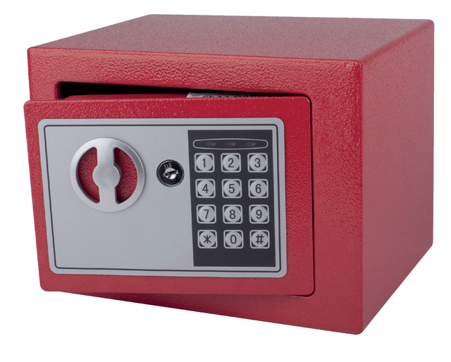 Kluis Pavo Mini 230x170x170mm Elektronisch Rood