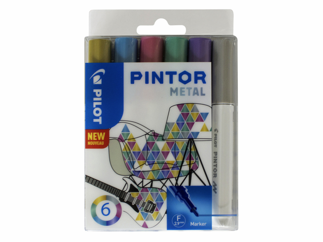Viltstift Pilot Pintor Metallic 1.0mm Ass