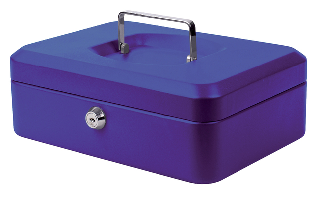 Geldkist Pavo 250x180x90mm Blauw