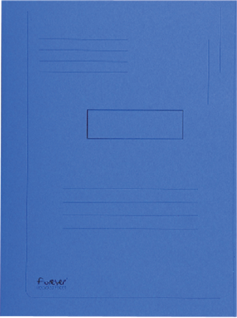 Dossiermap Exacompta Forever 290gr 2kleppen blauw, ds à 50