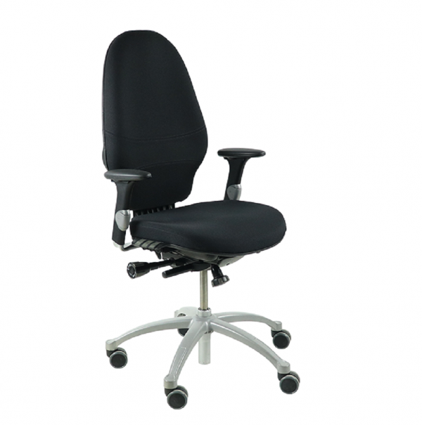 Bureaustoel RH Extend 120 Large rugleuning, stof zwart