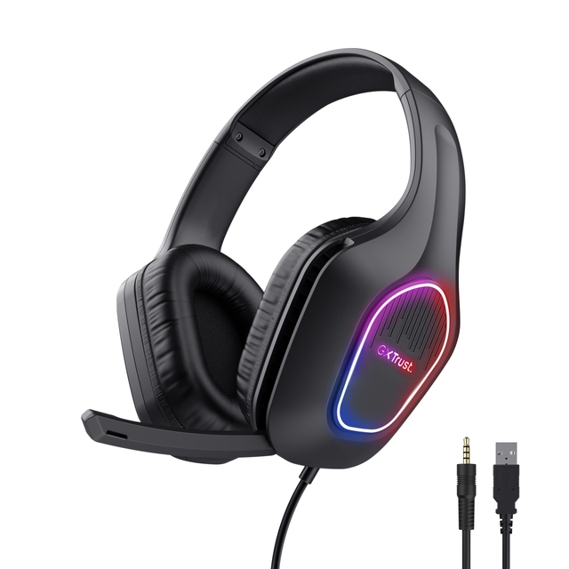Gaming Headset Trust Gxt416 Zirox Led Zwart