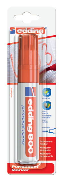 Viltstift Edding 800 schuin rood 4-12mm blister