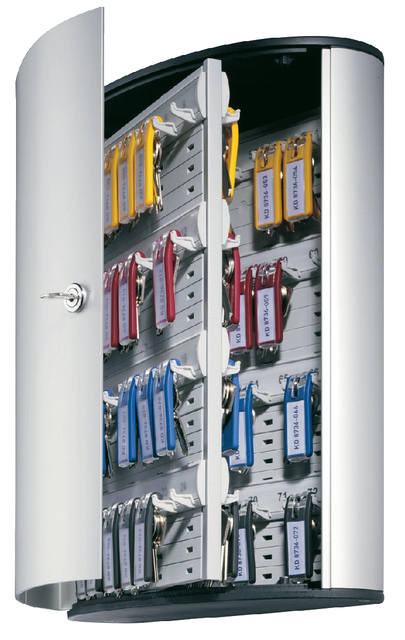 Sleutelkast Durable 1955 aluminium 72 haken 302x400x118mm