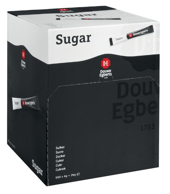 Suikersticks Douwe Egberts 4gr - dispenser met 500 sticks
