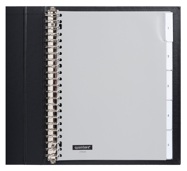 Tabbladen Quantore 23R 5-dlg plastic grijs G405FM