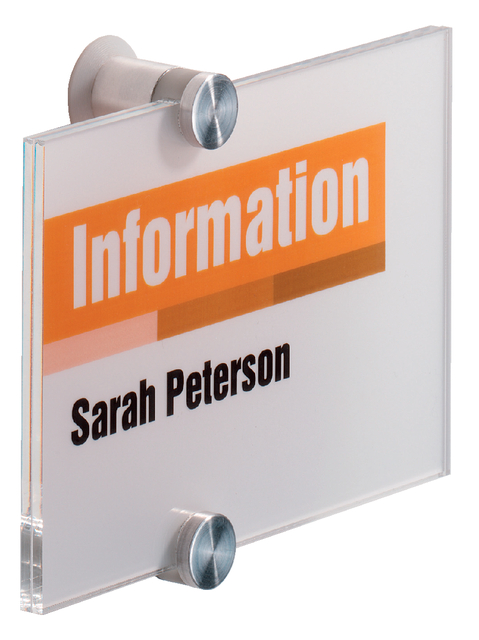 Deurbordje Durable Crystal Sign 148x105mm