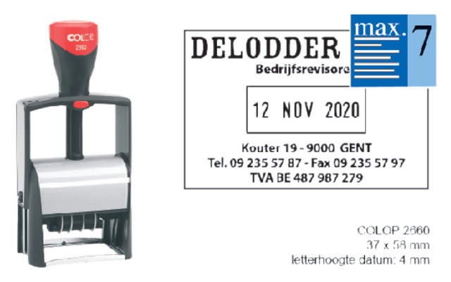 Woord-datumstempel Colop S2660 + waardebon