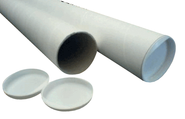 Verzendkoker Cleverpack A0+Doppen 850x50x1.5 Wit pk à 20