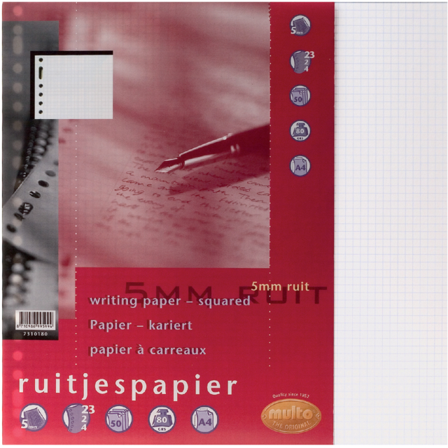 Multo-interieur 23-rings 5mm ruit 7310180; 50vel