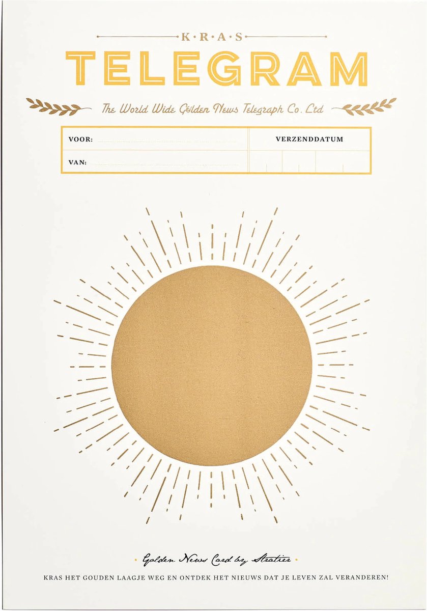 Kras telegram trouwen