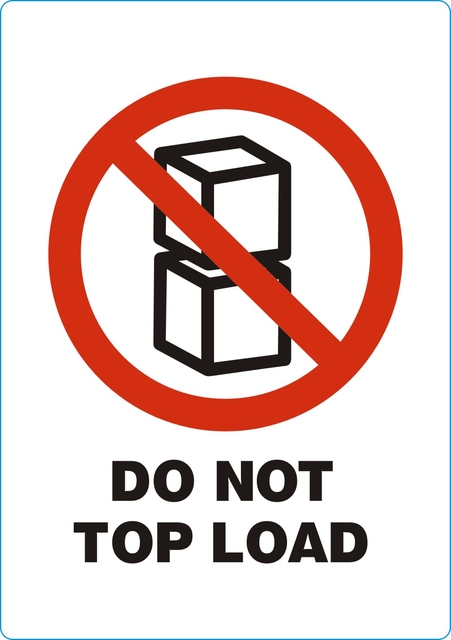 Waarschuwingsetiket Do Not Top Load 500 Stuks