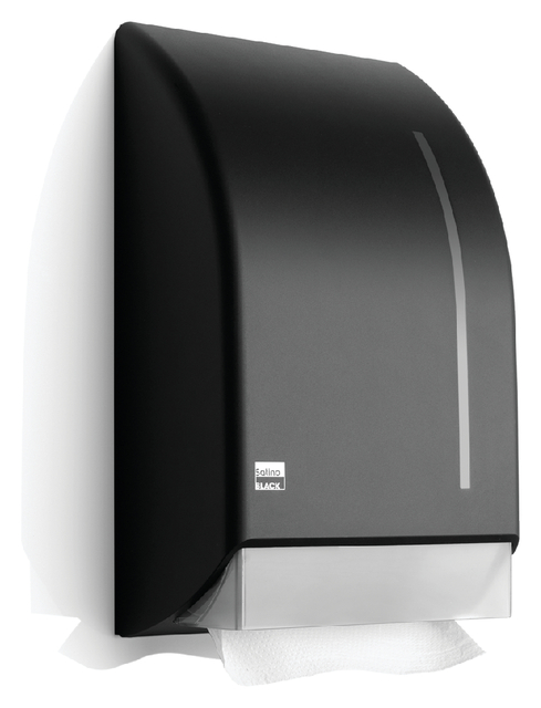 Handdoek Satino Black 25x23cm 2-laags zigzag doos 3200 stuks