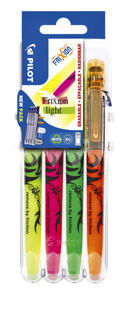 Markeerstift Pilot Frixion Set2Go set à 4 stuks assorti