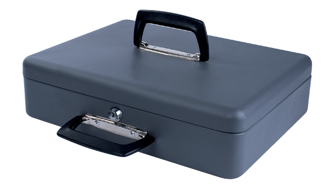 Geldkist Pavo Met Draaggreep 370x280x115mm Grijs