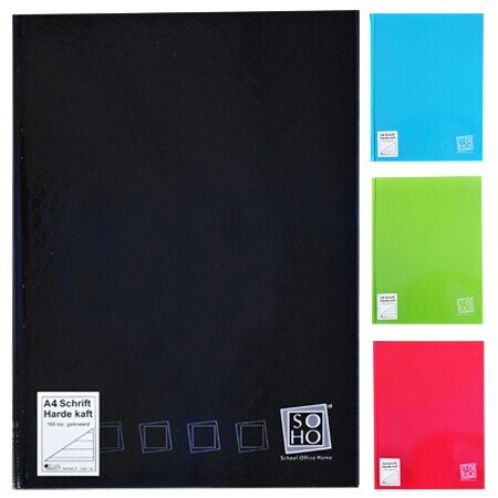 Schrift A4 Harde Kaft lijn SOHO assorti