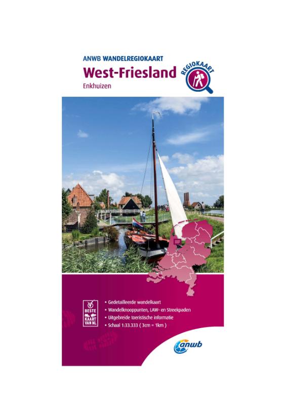 Wandelregiokaart West-Friesland 1:33.333