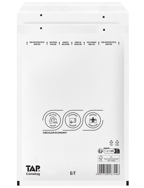 Envelop Tap Comebag Luchtkussen 240x350mm 100st