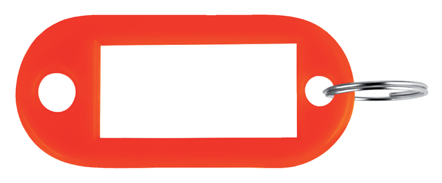 Sleutellabel Pavo kunststof rood; ds a 100 stuks