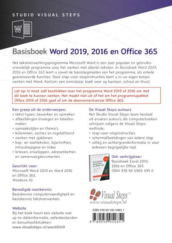 Basisboek Word 2019, 2016 en Office 365