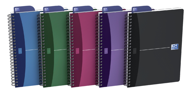 Spiraalblok Oxford Urban Mix A5 90vel gelineerd assorti