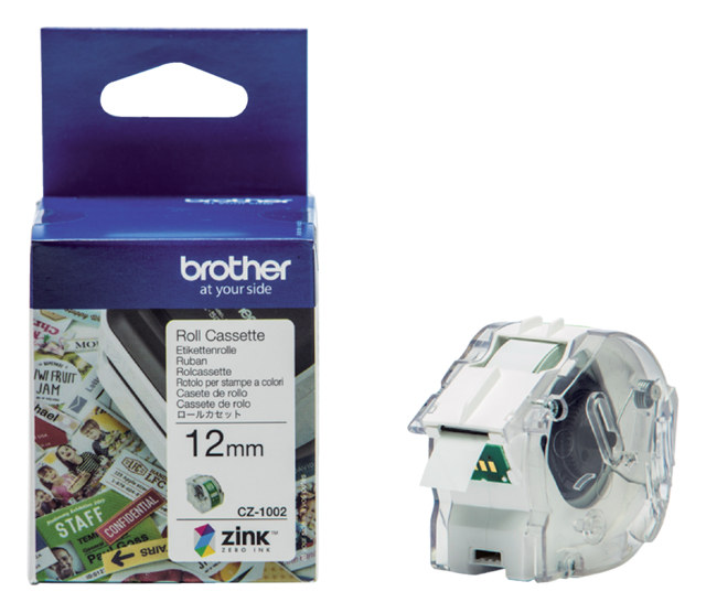Label Etiket Brother Cz-1002 12mmx5m Kleur