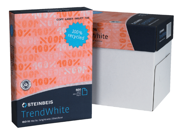 Kopieerpapier Steinbeis No2 A4 80gr wit; pak 500vel
