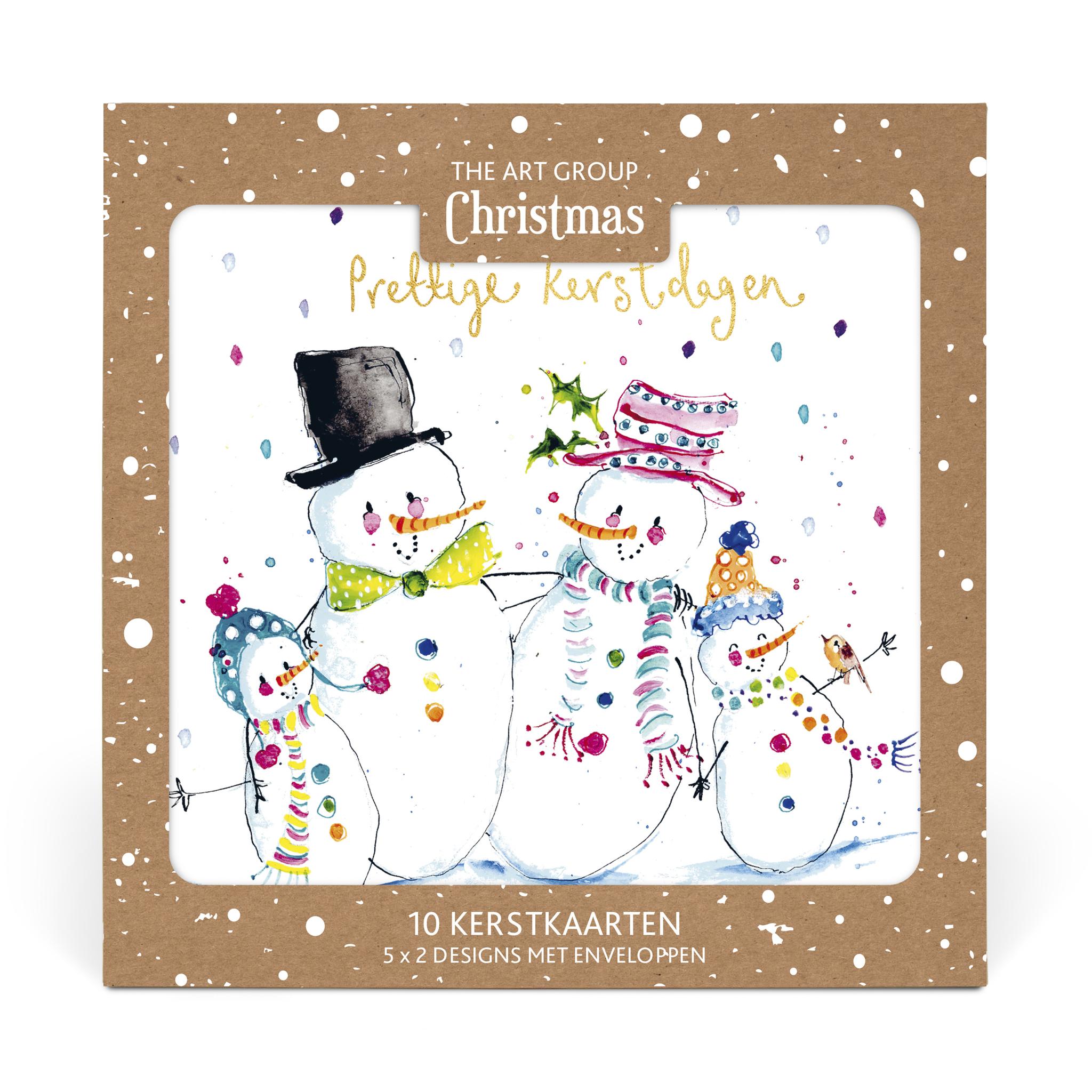 WK Kerst Art Group - BACK2BACK SQUARE SNOWMEN/SQUIRREL