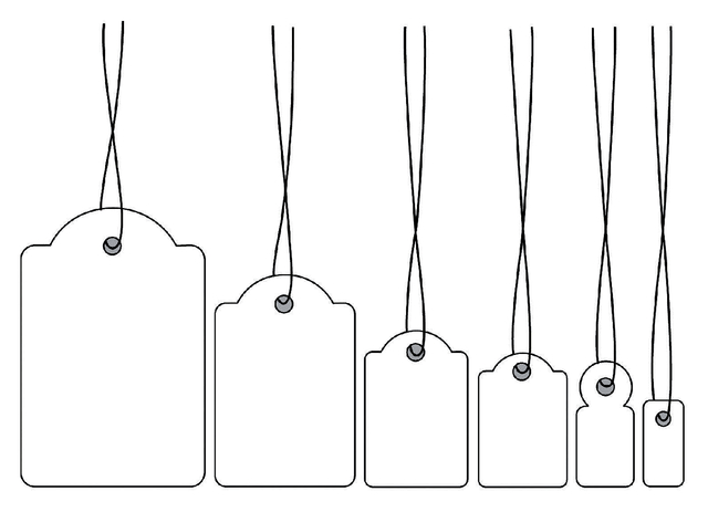 Hangetiketten Apli 18x29mm 389 wit; ds 1000st